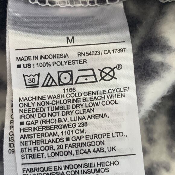 Old Navy Fleece PJs SZ M Women's Romper Black White One Piece Christmas Winter - Picture 13 of 14